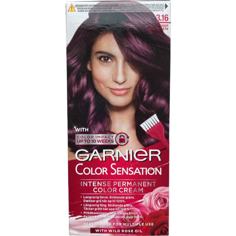 Garnier Color Sensation Intense Permanent Color - 3.16 Deep Amethyste thumbnail