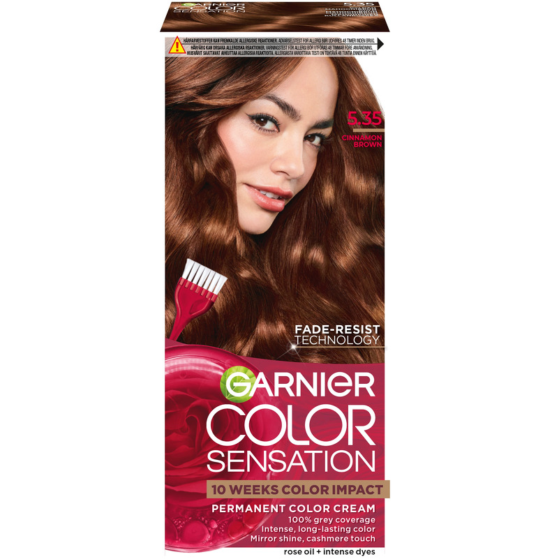 Garnier Color Sensation Permanent Color Cream - 5.35 Cinnamon Brown