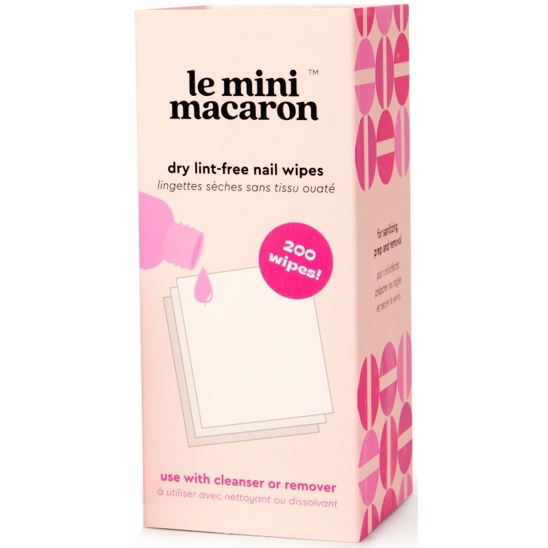 Se Le Mini Macaron Dry Lint-Free Nail Wipes 200 Pieces hos NiceHair.dk