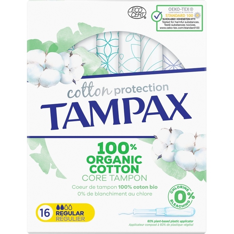 Tampax Organic Cotton Tampons 16 Pieces - Regular thumbnail