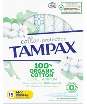 Tampax Organic Cotton Tampons 16 Pieces - Regular