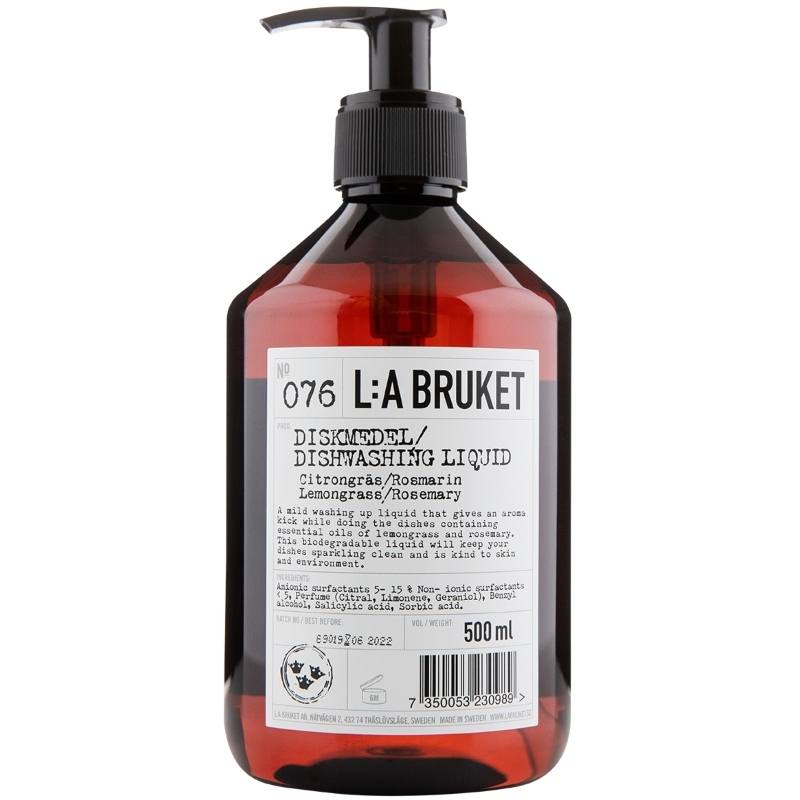 L:A Bruket 076 Dishwashing Liquid 500 ml - Lemongrass/Rosemary thumbnail