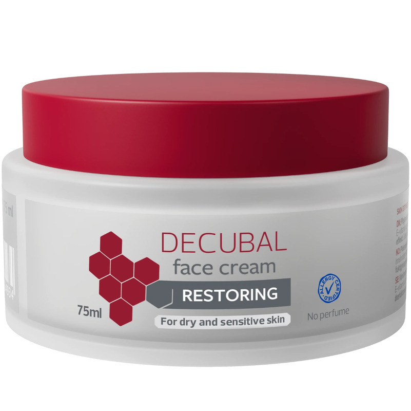 Ansigtscreme, Decubal, 75 ml, uden farve og parfume