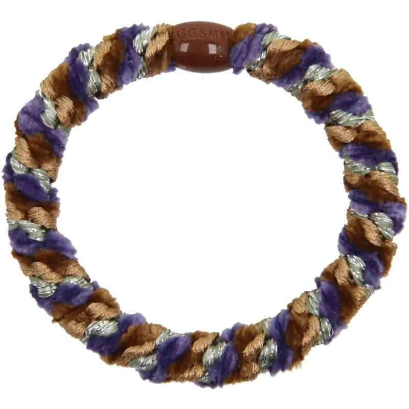 By Stær BRAIDED Hairtie - Velvet Mix Brown/Purlpe - Velvet Mix Brown/Purple