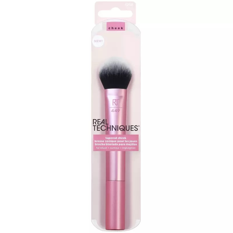 Real Techniques Børste - Tapered Cheek Brush - Pink