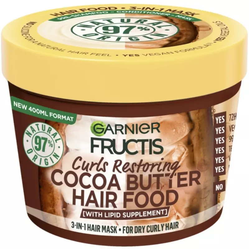 Garnier Fructis Hair Food Cocoa Butter Mask 400 ml thumbnail
