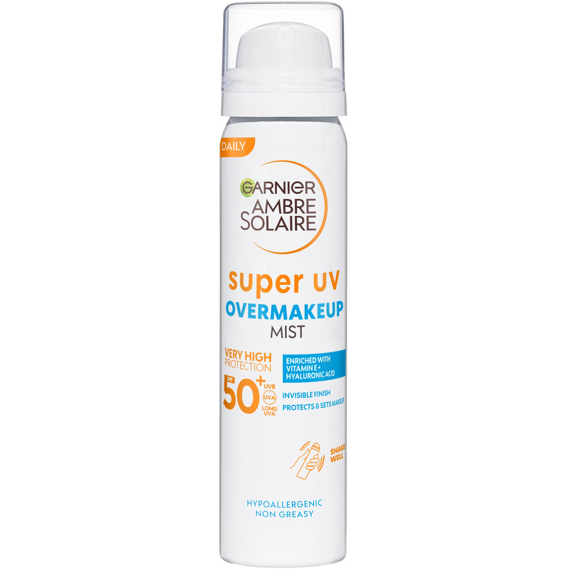 Garnier Ambre Solaire Super UV Over Makeup Protection Mist with Hyaluronic Acid SPF50+ 75 ml