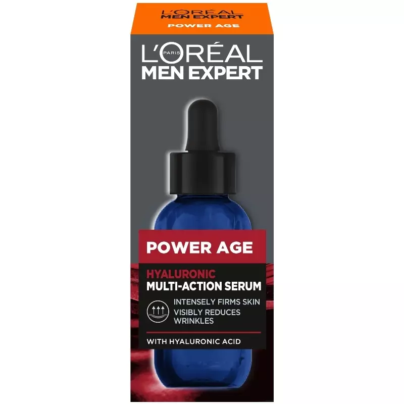 Se L'Oreal Paris Men Expert Power Age Hyaluronic Multi-Action Serum 30 ml hos NiceHair.dk