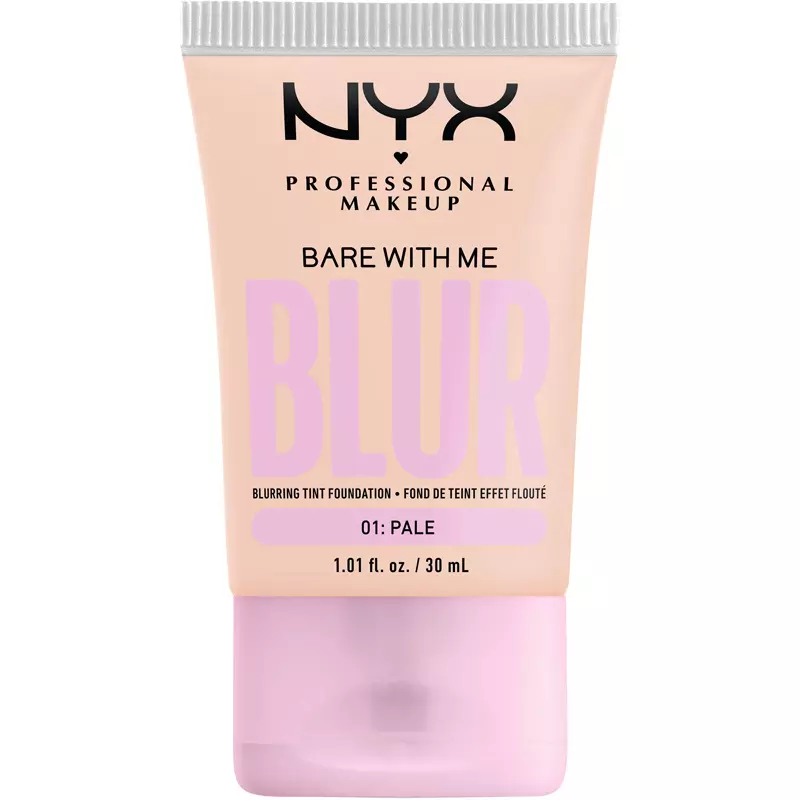 Se NYX Prof. Makeup Bare With Me Blur Tint Foundation 30 ml - 01 Pale hos NiceHair.dk