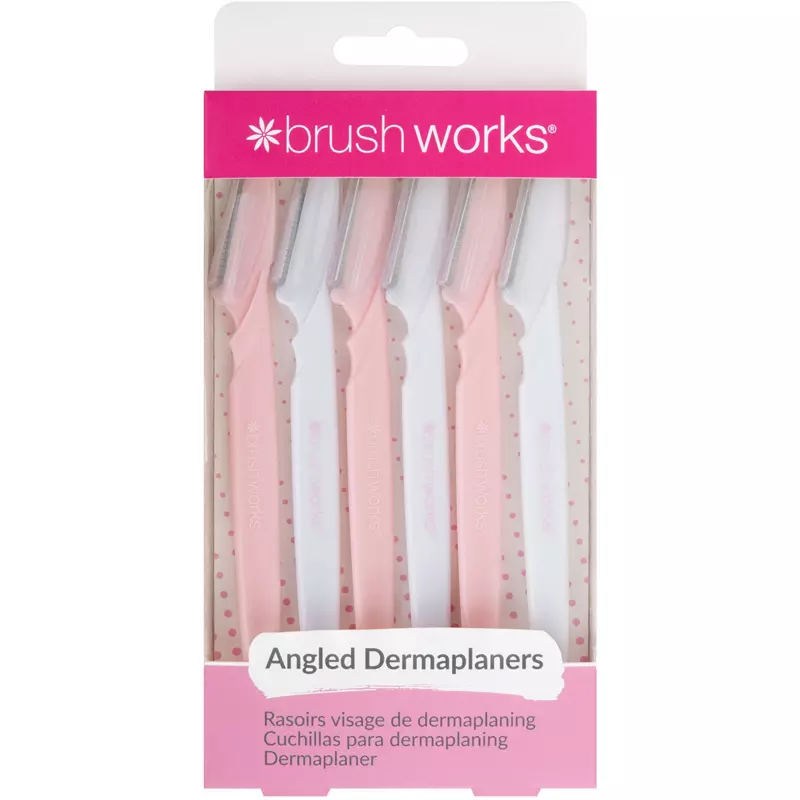 Brushworks Angled Dermaplaners 6 Pack