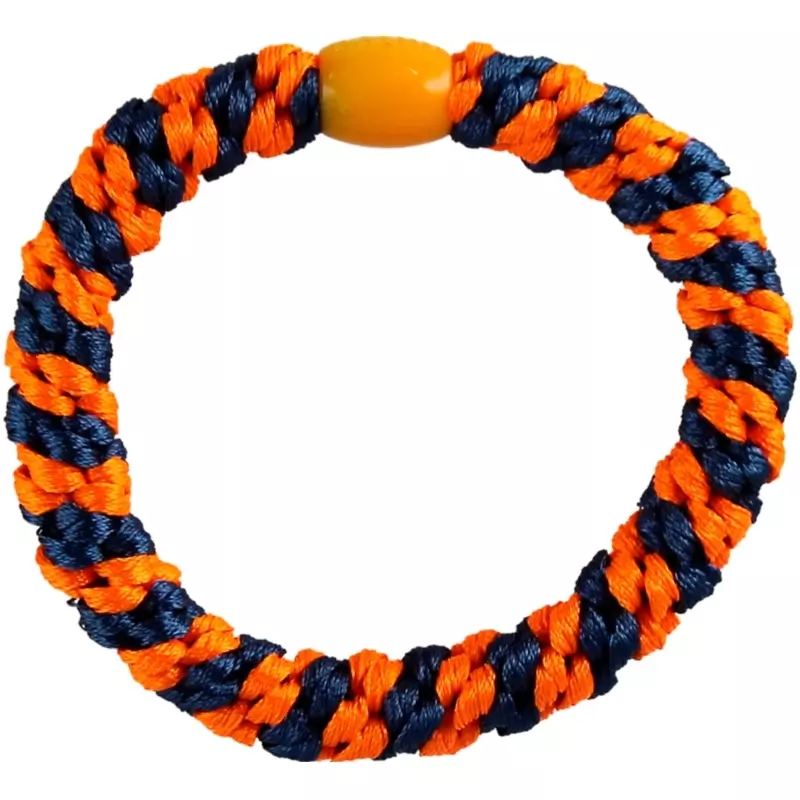 By Stær BRAIDED Hairtie - Multi Neon Orange/ Blue thumbnail