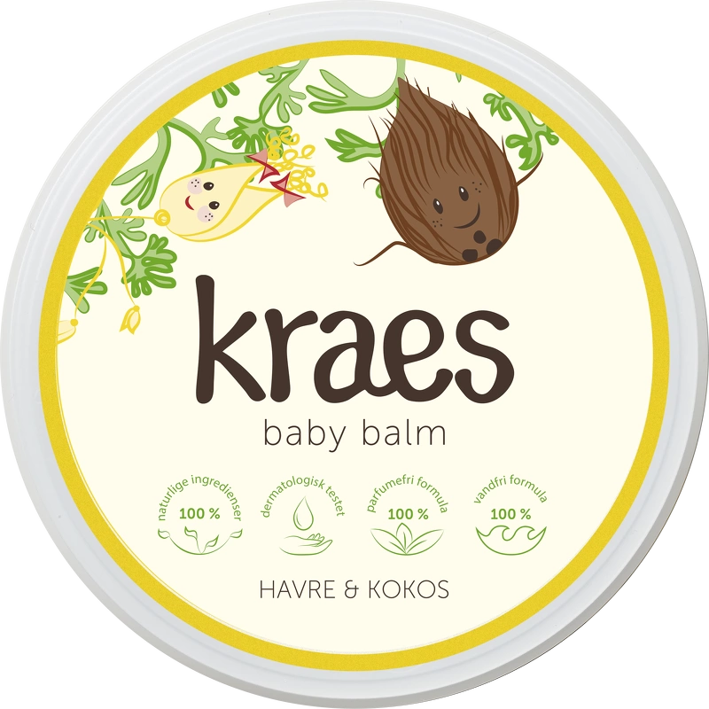 Se KRAES Baby Balm Havre & Kokos 300 ml hos NiceHair.dk