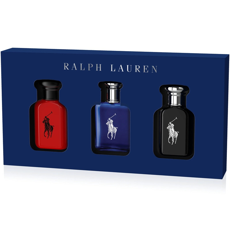 Se Ralph Lauren World Of Polo Gift Set 3 x 40 ml (Limited Edition) hos NiceHair.dk