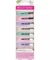 Brushworks Pastel No Crease Hair Clips 8 Pieces