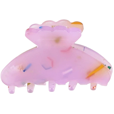 By Stær LULU Hair Clip Small - Purple Glitter