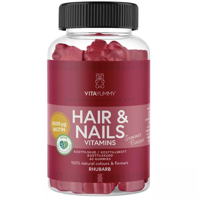 VitaYummy Hair & Nails Rhubarb 60 Pieces (Summer Edition 2023) thumbnail