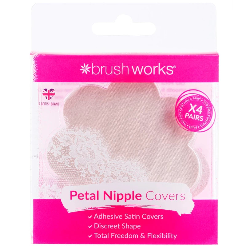 Brushworks Nude Satin Nipple Covers - 4 Pairs thumbnail