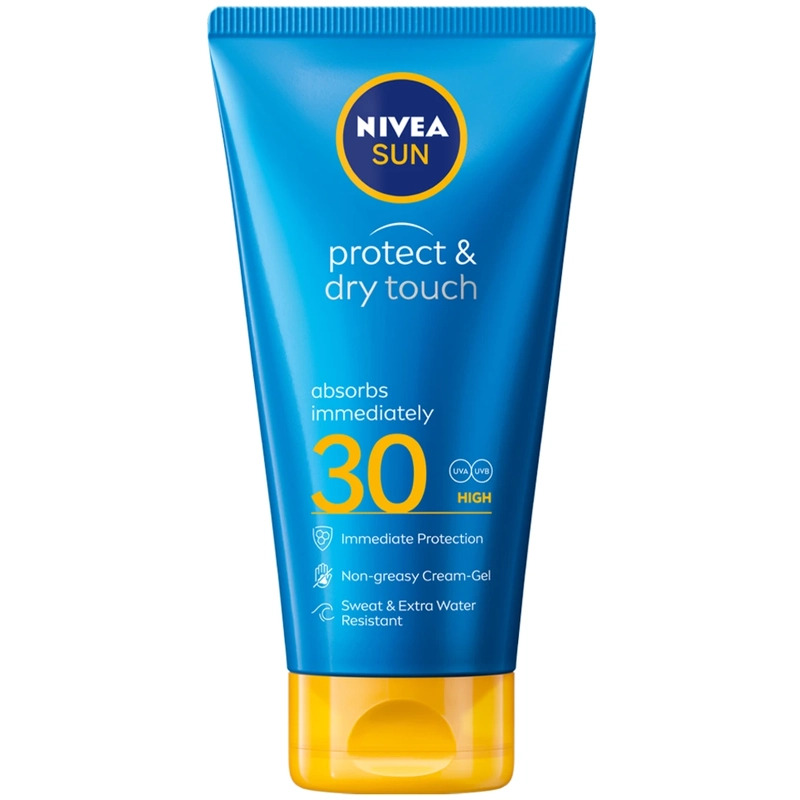 Se Nivea Sun Protect & Dry Touch Gel Cream SPF 30 - 175 ml hos NiceHair.dk