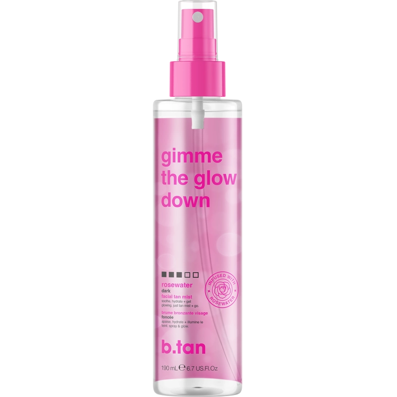 b.tan Gimme The Glow Down Rose Water Facial Tan Mist 190 ml