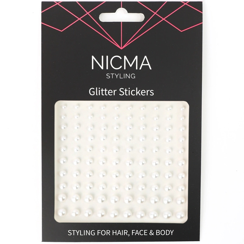 Se NICMA Styling Glitter Stickers - Pearls hos NiceHair.dk