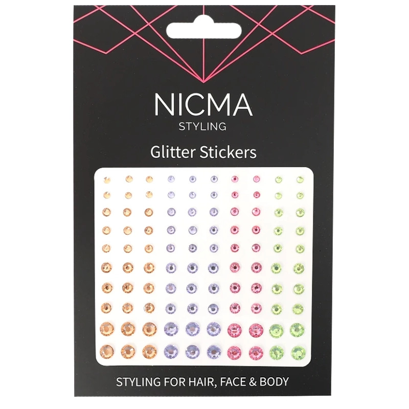 Billede af NICMA Styling Glitter Stickers - Rainbow
