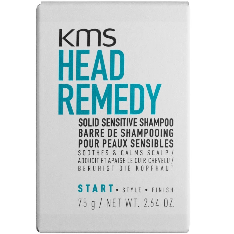 Se KMS HeadRemedy Solid Sensitive Shampoo Bar 75 gr. hos NiceHair.dk