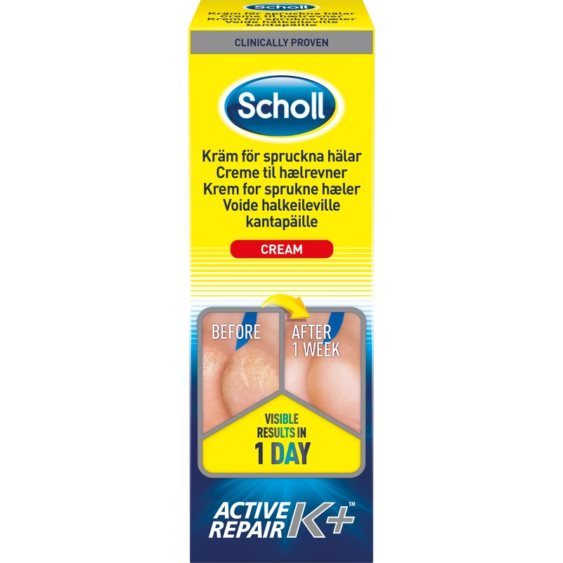 Scholl Active Repair Foot Cream For Cracked Heels - 60 ml