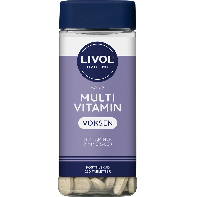 Vintilbud Livol Multivitamin Voksen Basis 230 Pieces køb billig