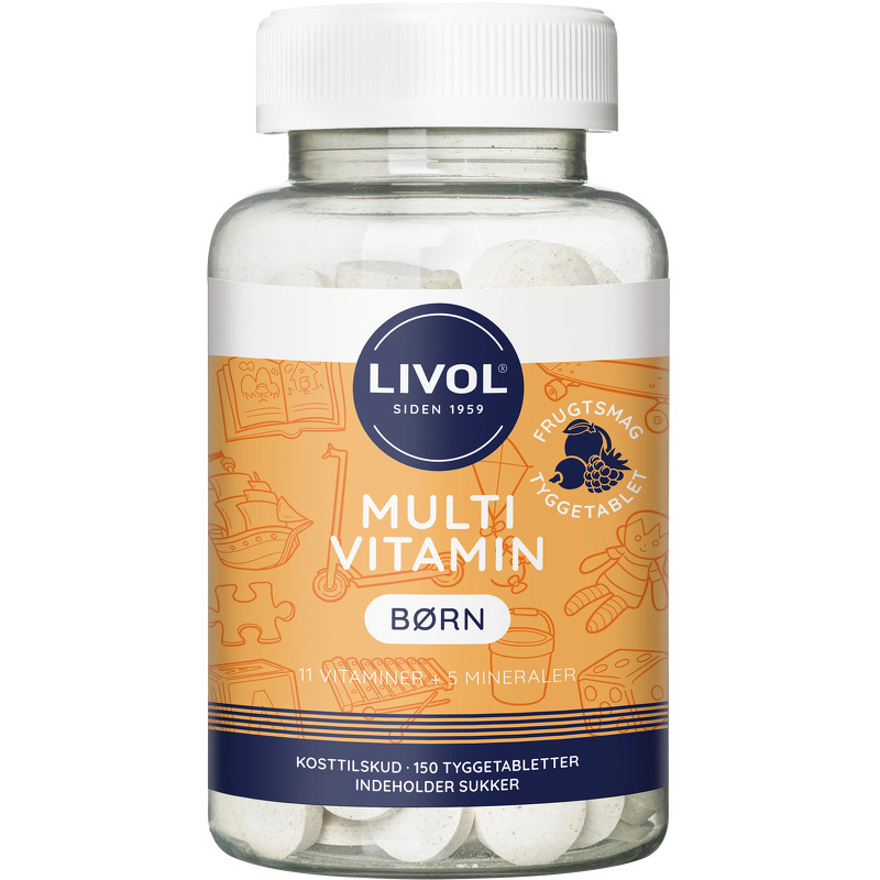 Livol Multivitamin Børn Frugtsmag 150 stk.