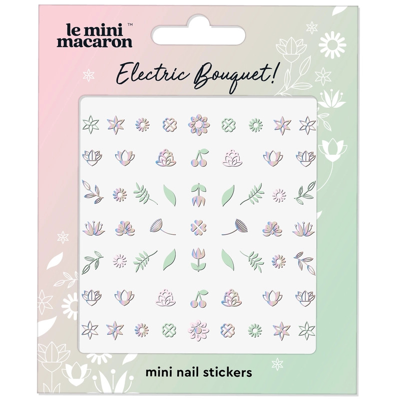 Le Mini Macaron Mini Nail Art Stickers - Electric Bouquet thumbnail
