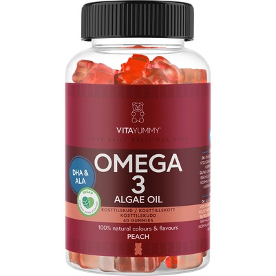 VitaYummy Omega 3 Algae Oil 60 Pieces - Peach