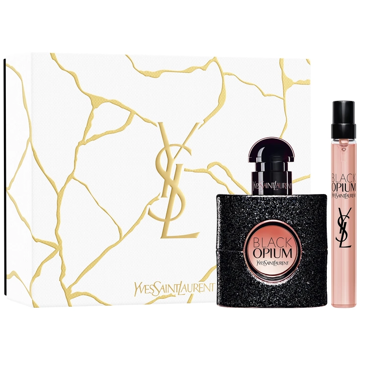 Se Yves Saint Laurent Black Opium EDP 30 ml Gift Set (Limited Edition) hos NiceHair.dk