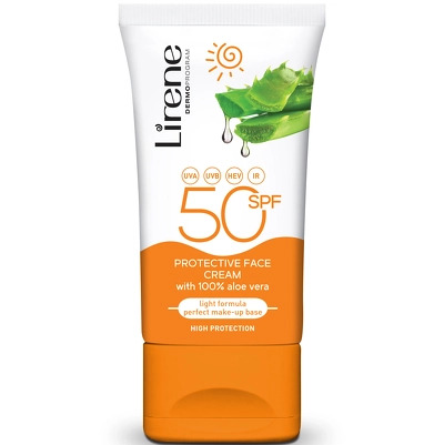 Lirene Protective Face Cream With Aloe Vera SPF 50 50 ml