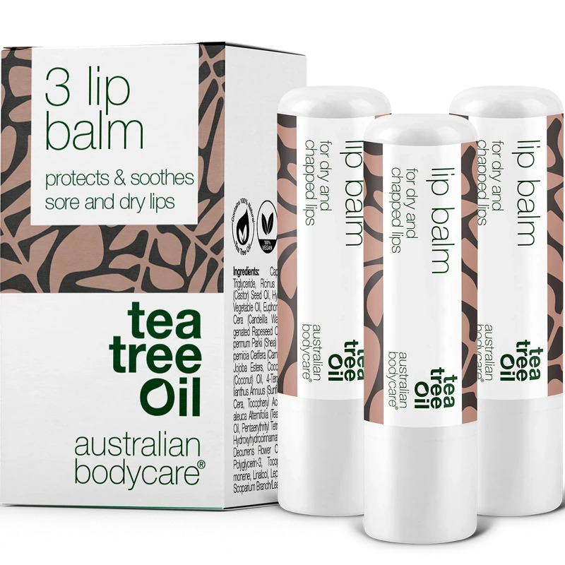 Billede af Australian Bodycare Lip Balm With Tea Tree Oil - 3 Pieces hos NiceHair.dk