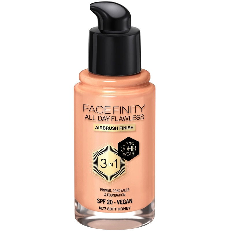 Max Factor Facefinity Flawless 3-In-1 Foundation Restage 30 ML - Soft Honey 77