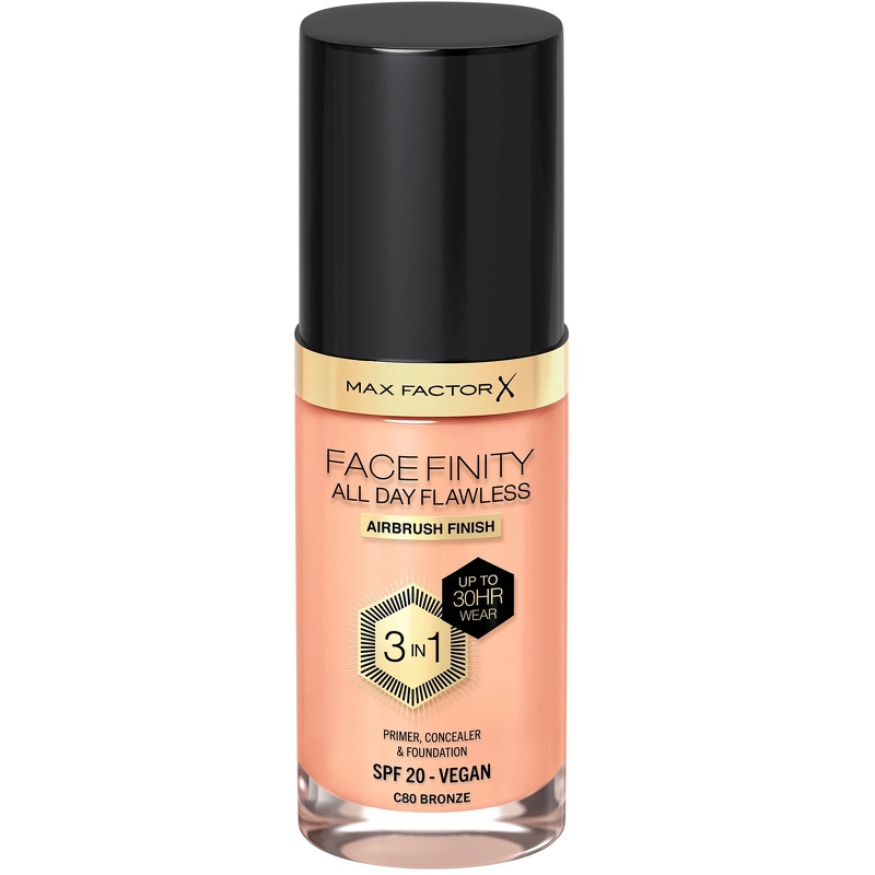 Max Factor Facefinity All Day Flawles 3in1 Foundation - 080 Bronze 30 ml - Bronze 080