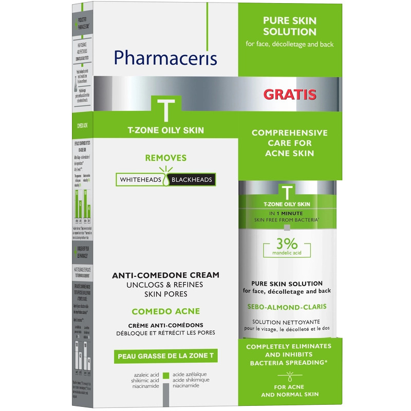 Se Pharmaceris Sampak T - Comedo Akne (full produkt) + Sebo Almond Claris, 50ml hos NiceHair.dk