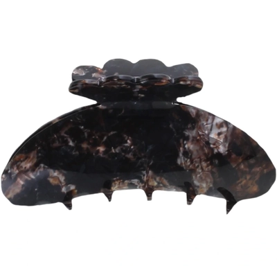 By Stær ASTA Hair Clip Medium - Black Marble