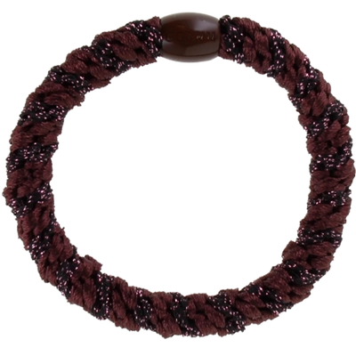 By Stær BRAIDED Hairtie - Bordeaux/Glitter