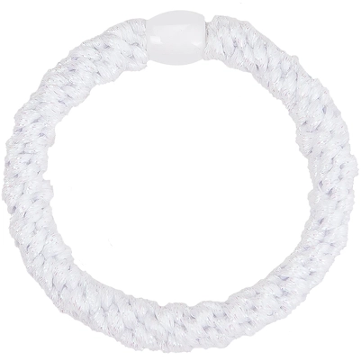 By Stær BRAIDED Hairtie - Glitter White Metallic
