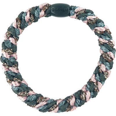 By Stær BRAIDED Hairtie - Glitter Multi Antique Rose/Grey/Brown