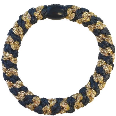 By Stær BRAIDED Hairtie - Multi Black/Gold
