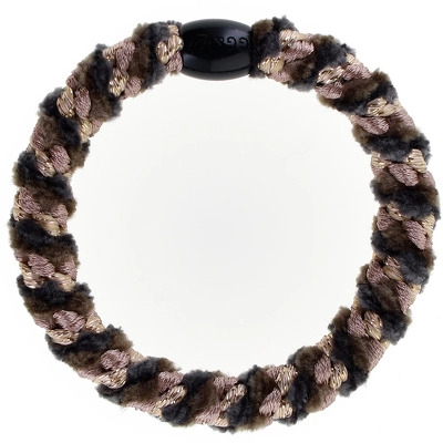 By Stær BRAIDED Hairtie - Velvet Mix Glitter Brown/Gold