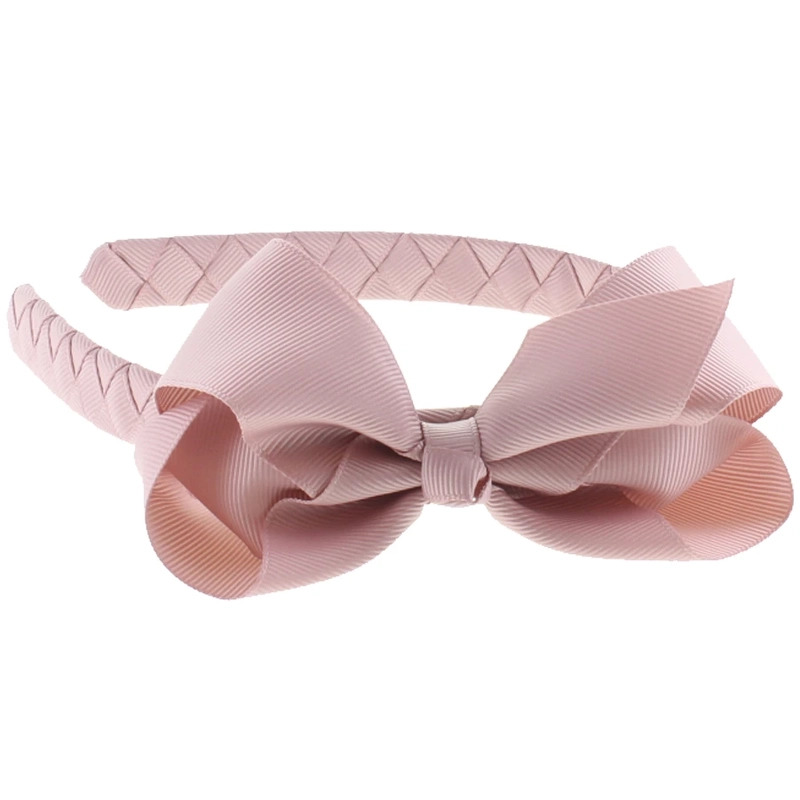 By Stær Hairband Classic Big Bow - Antique Rose