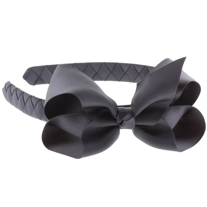 By Stær Hairband Classic Big Bow - Antracit