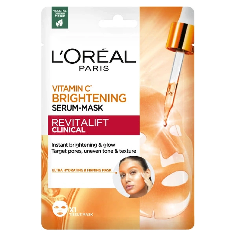 Se L'Oreal Paris Revitalift Clinical Vitamin C Brightening Serum-Mask 26 ml hos NiceHair.dk