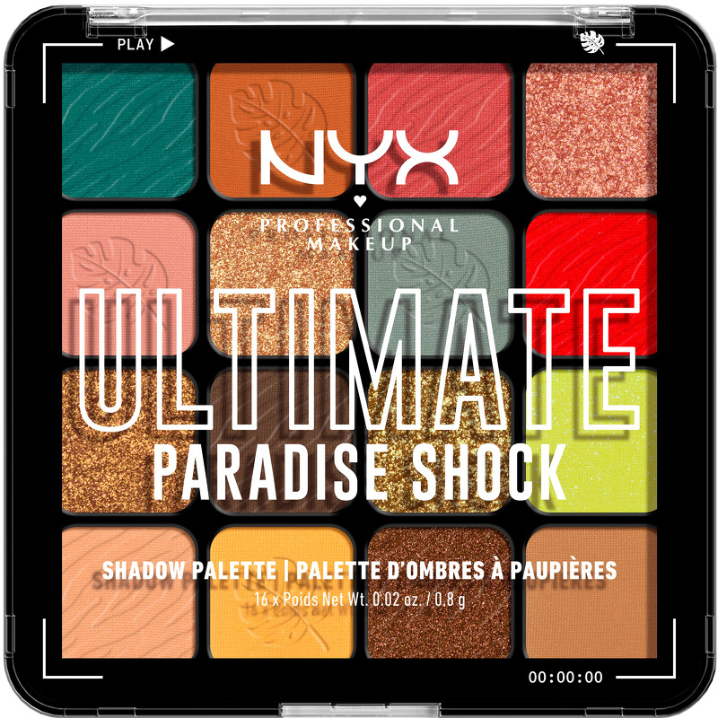 NYX Professional Makeup Ultimate Shadow Palette 16 x 0,8 g - 02W Paradise Shock
