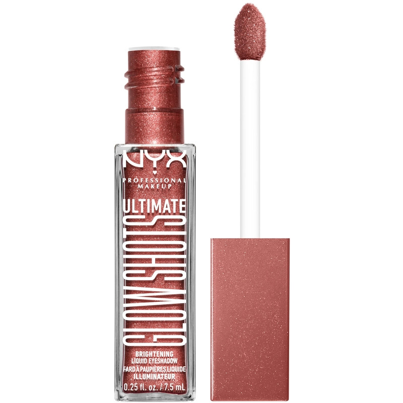 Se NYX Prof. Makeup Ultimate Glow Shots Liquid Eyeshadow 7,5 ml - 17 Passionfruit Posh hos NiceHair.dk