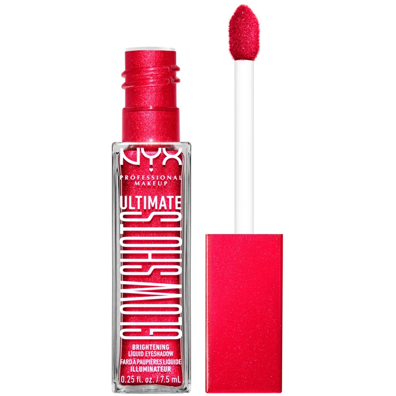Se NYX Prof. Makeup Ultimate Glow Shots Liquid Eyeshadow 7,5 ml - 19 Strawberry Stacked hos NiceHair.dk