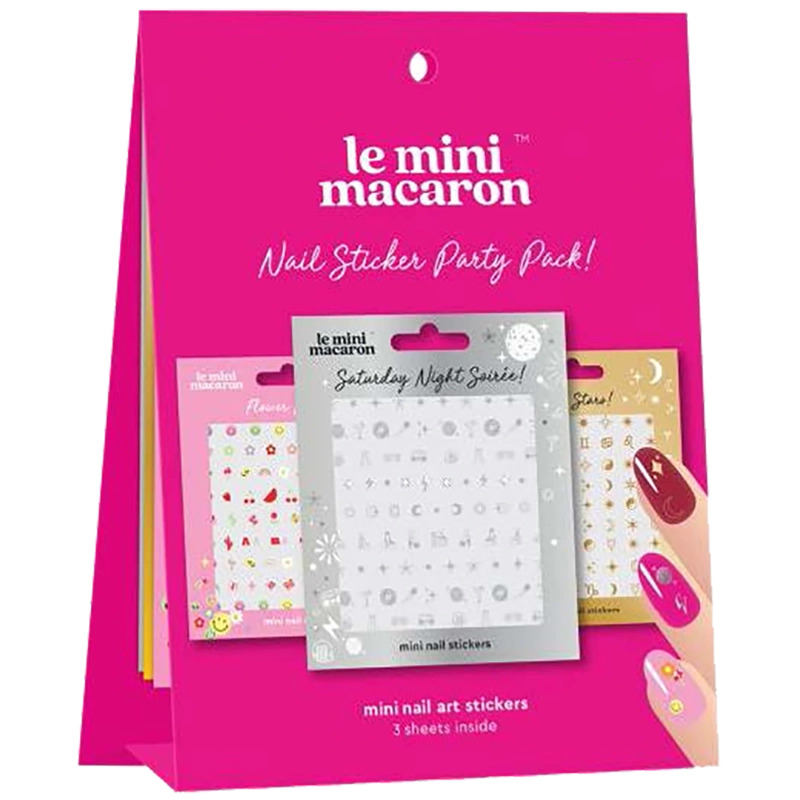 Le Mini Macaron Mini Nail Art Stickers - Party Pack (3 pack) (Limited Edition) thumbnail